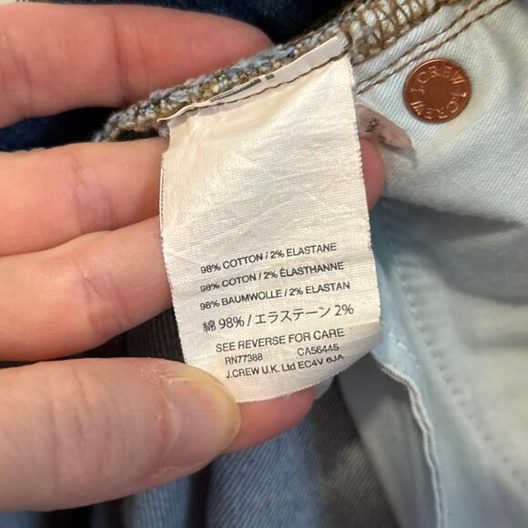 J Crew Billie Demi Boot Crop Raw Hem Button Fly Jeans Size 27/4 - Picture 8 of 9